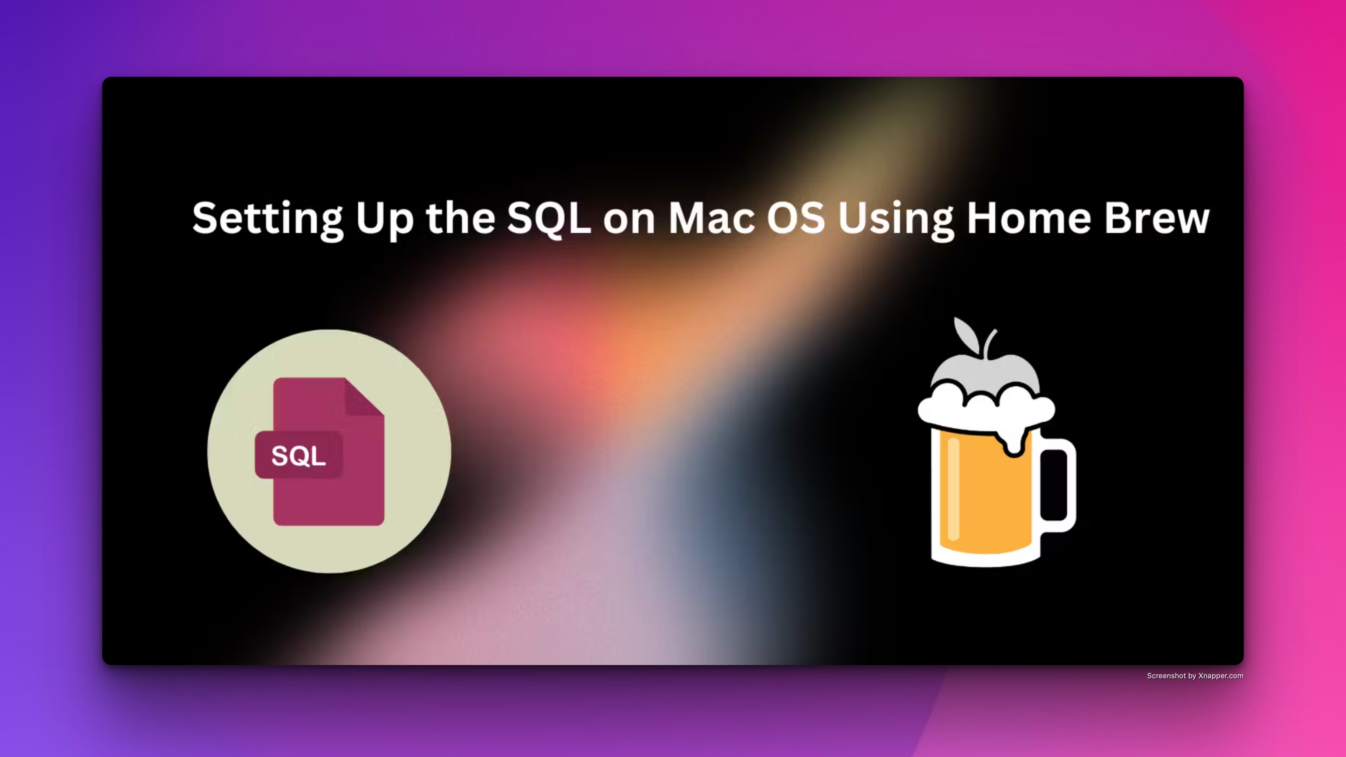 Setting up MySql with MacOs